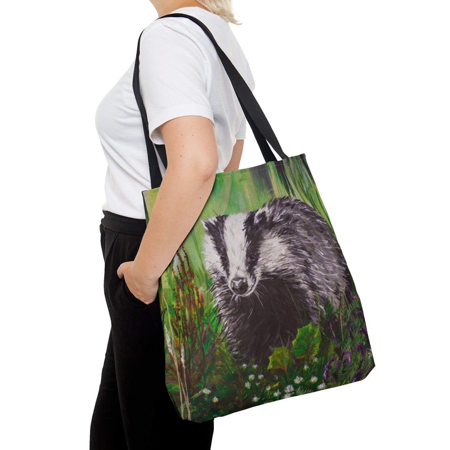 Mrs. Badger out Foraging AOP Tote Bag