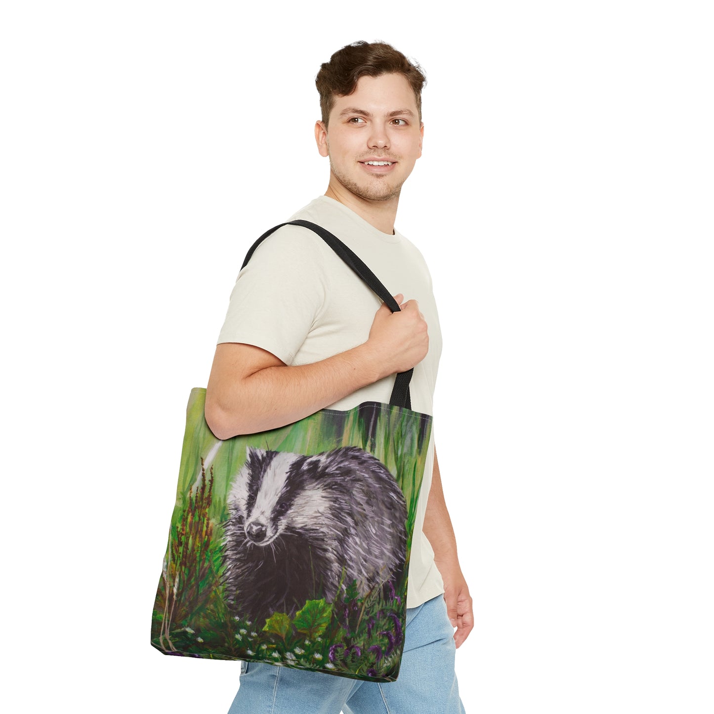 Mrs. Badger out Foraging AOP Tote Bag