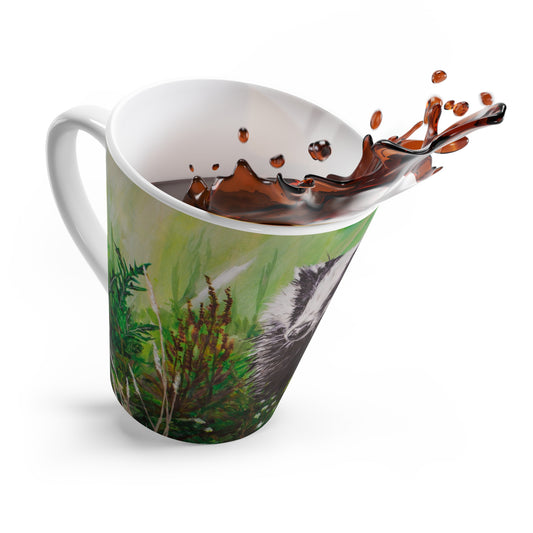 Mrs. Badger out Foraging Latte Mug