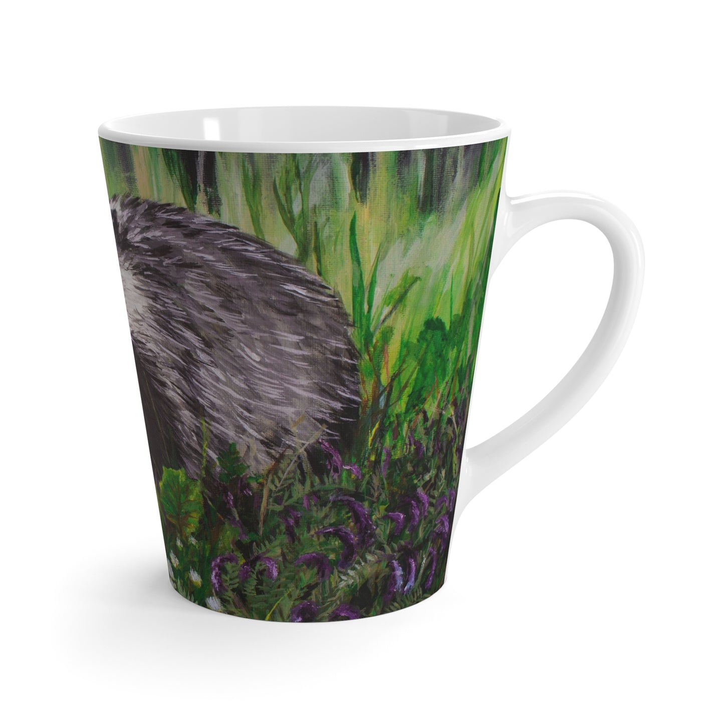 Mrs. Badger out Foraging Latte Mug