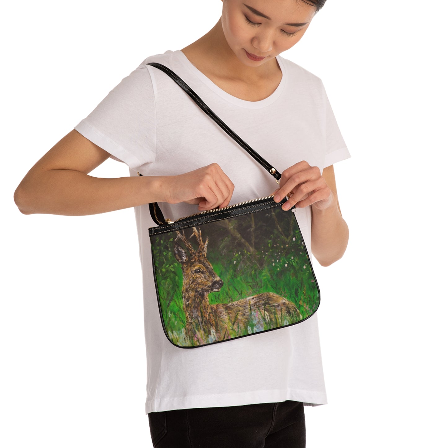 Midsomer Stag, Roe Deer Small Shoulder Bag