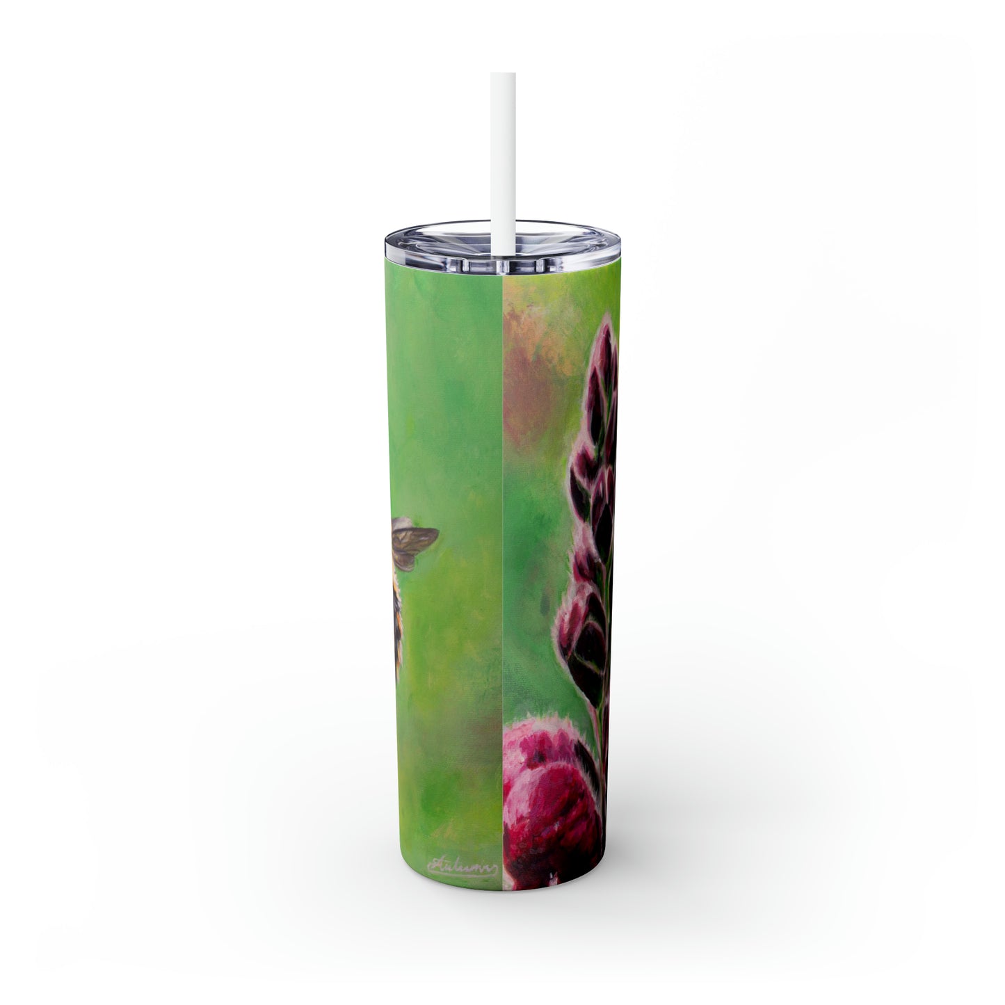 Mr Bumble Skinny Tumbler with Straw, 20oz