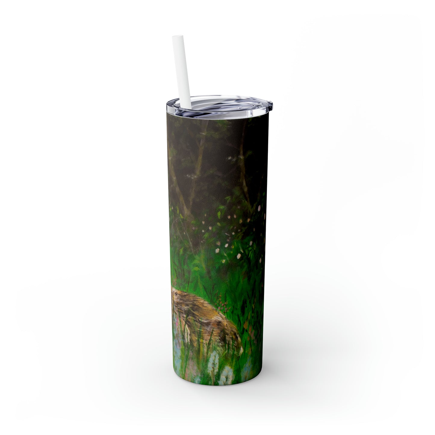 Midsomer Stag Skinny Tumbler with Straw, 20oz