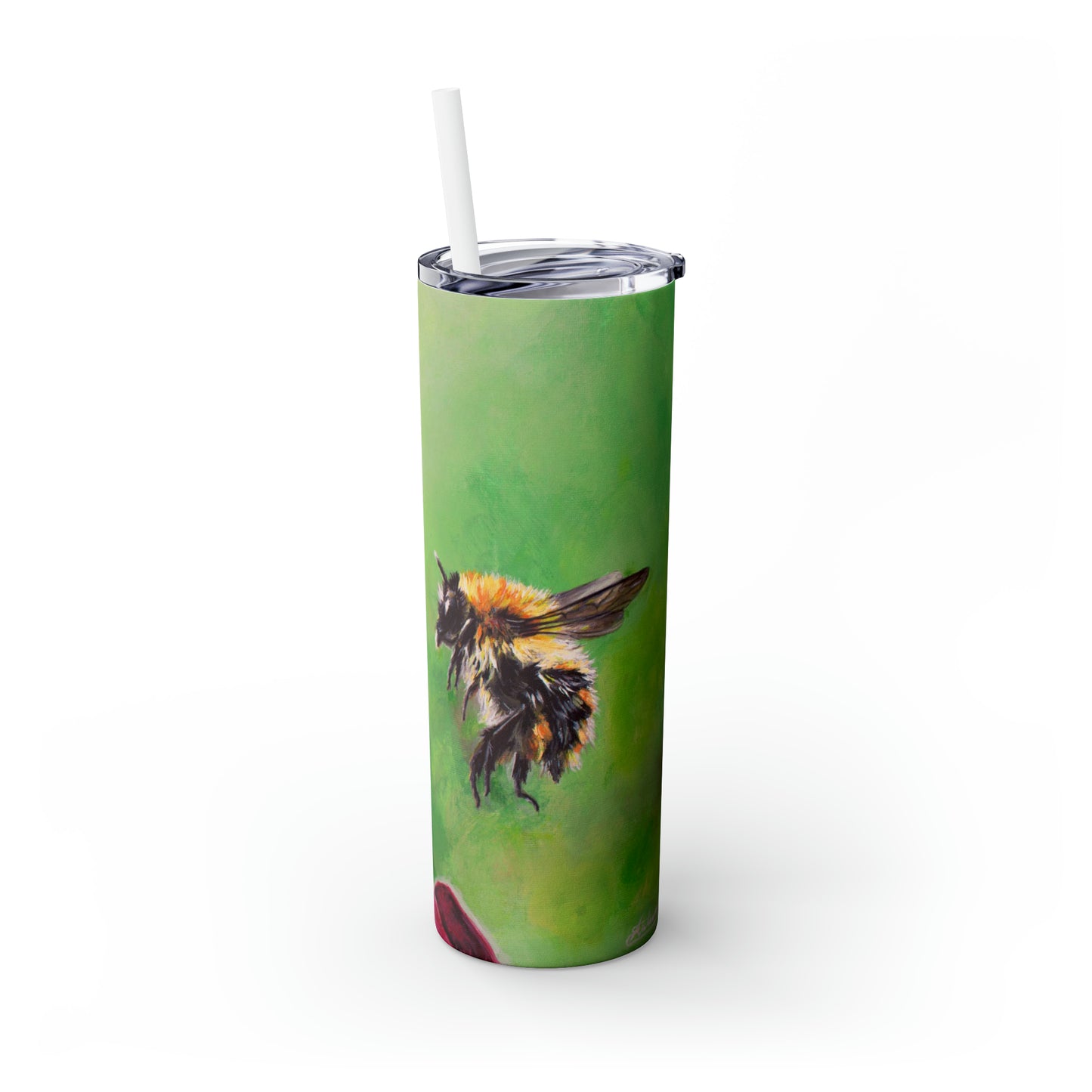 Mr Bumble Skinny Tumbler with Straw, 20oz