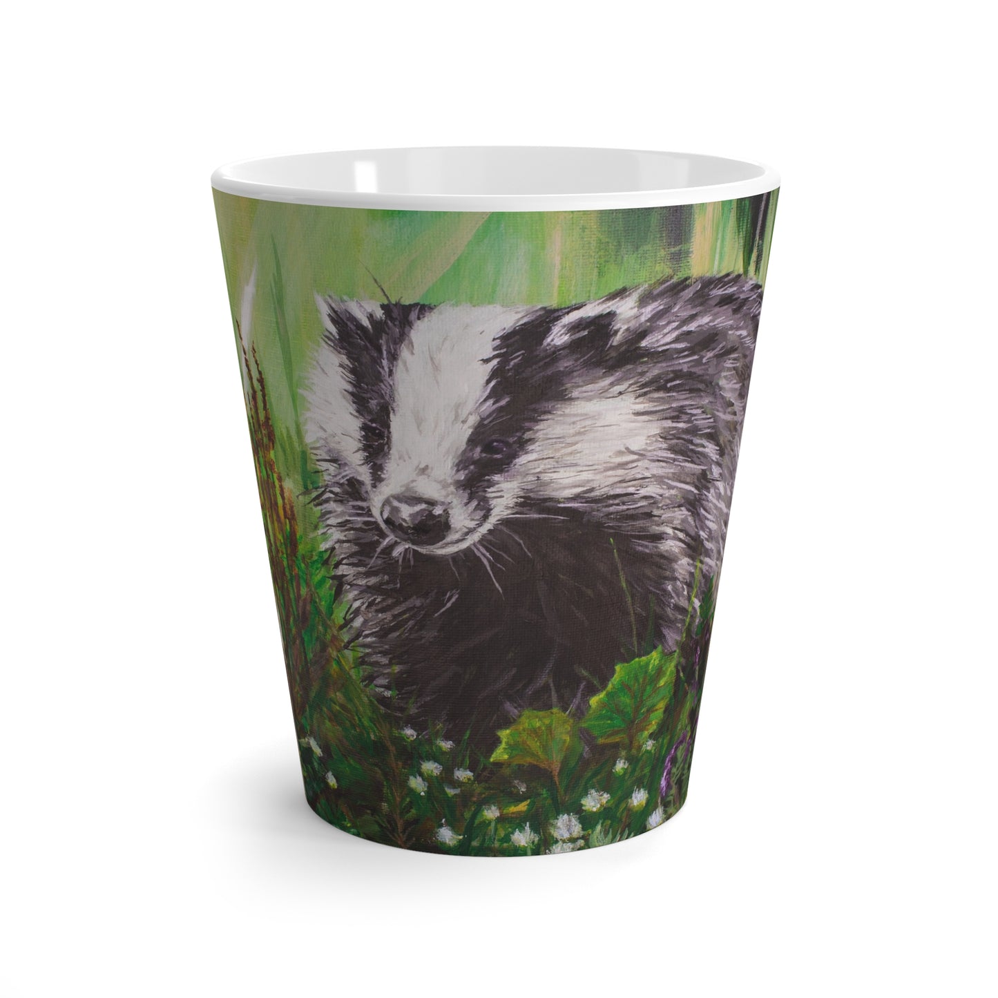 Mrs. Badger out Foraging Latte Mug