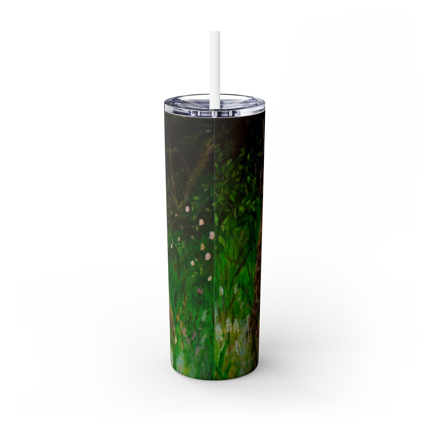 Midsomer Stag Skinny Tumbler with Straw, 20oz