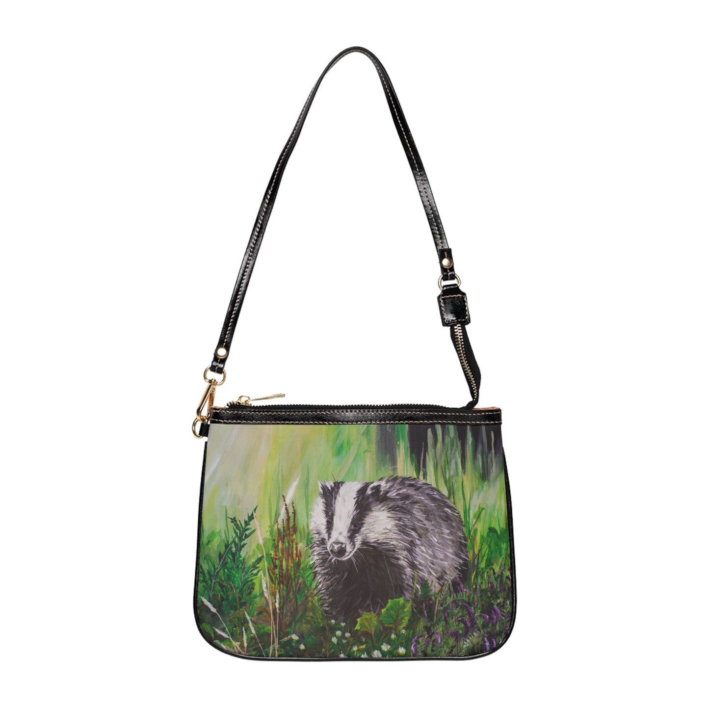 Mrs. Badger out Foraging  Small Shoulder Bag