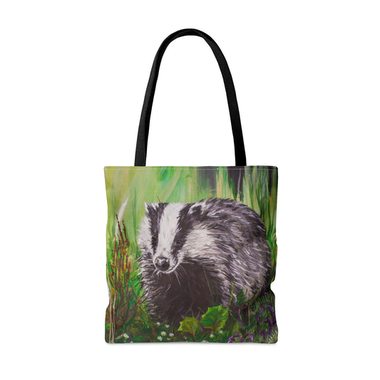 Mrs. Badger out Foraging AOP Tote Bag