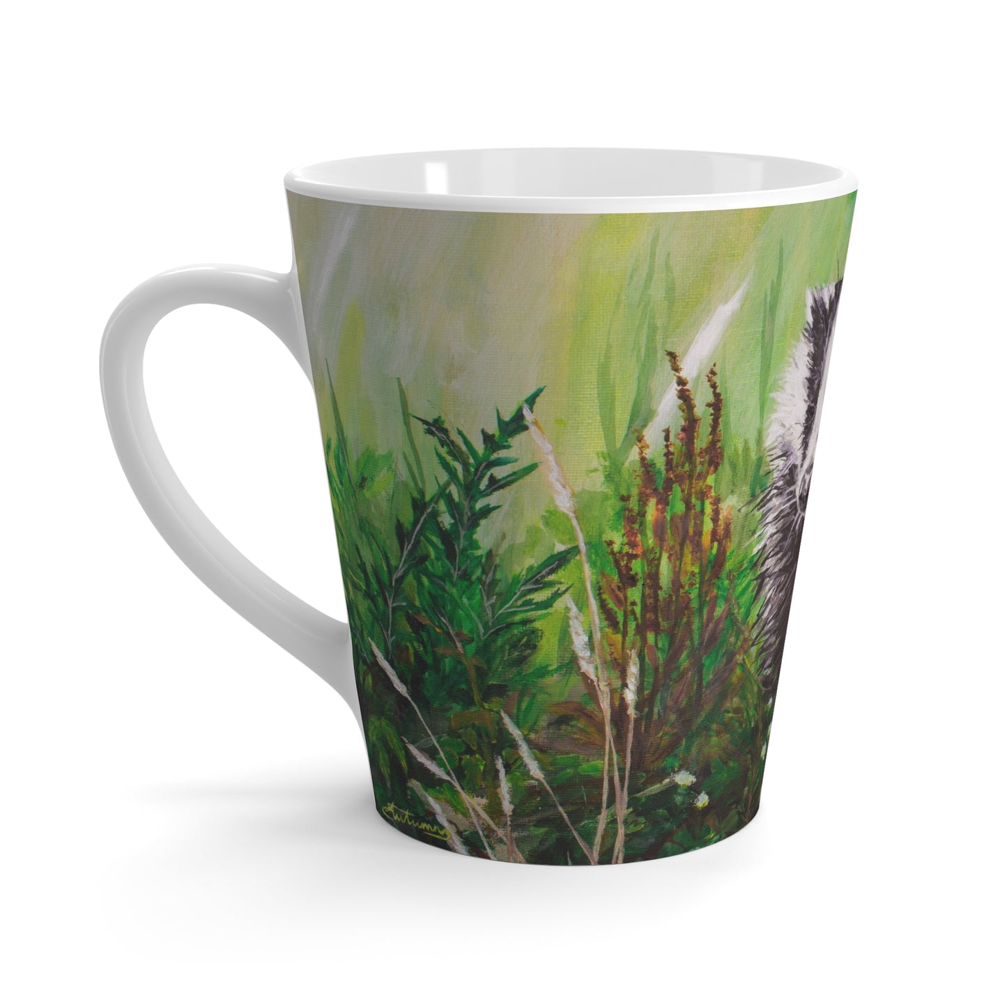 Mrs. Badger out Foraging Latte Mug